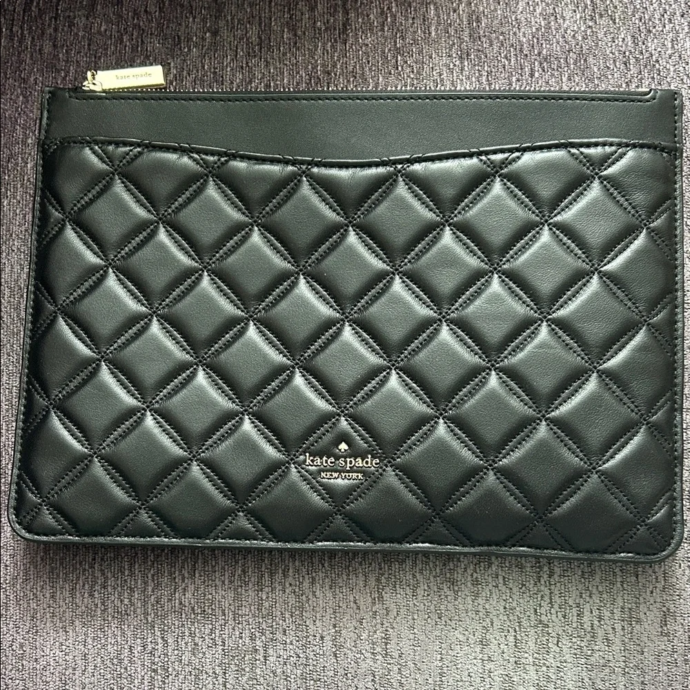 Kate Spade Black Quilted Pouch